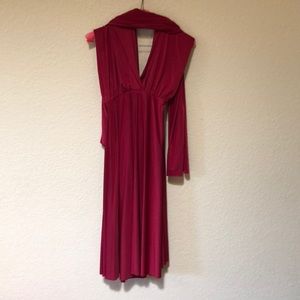 Dessy twist wrap dress with matching bandeau